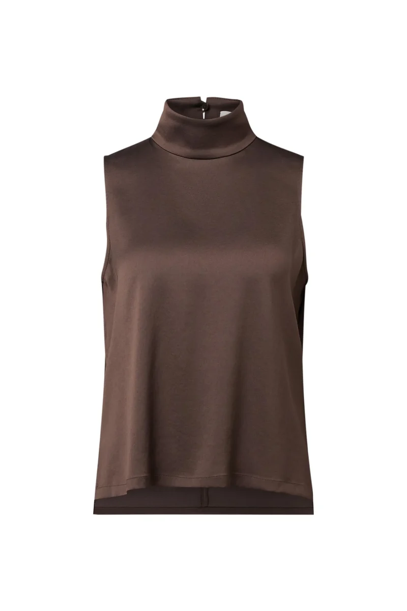 Satintop HALIRA mit Stehkragen