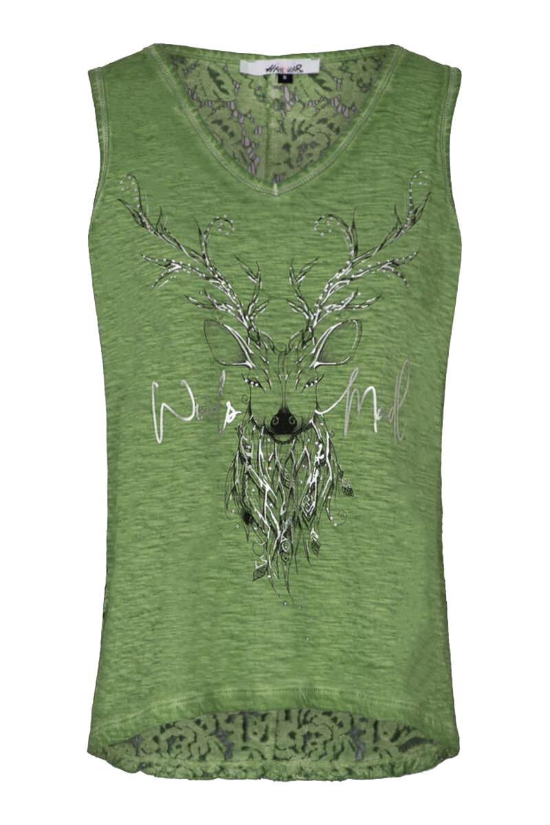Damen Shirt ohne Arm Spitzenrücken 'Wuids Madl'
