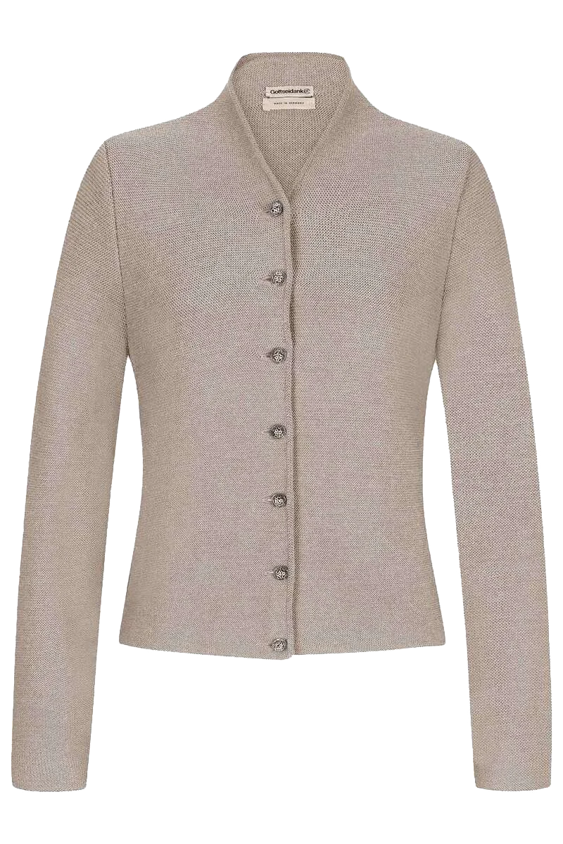 Damen Trachten Strickjacke mit Kelchkragen