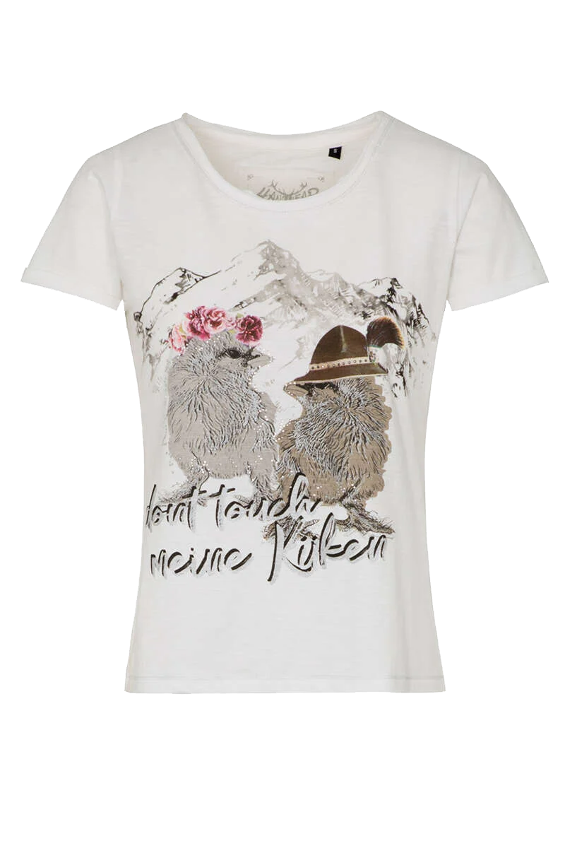 Damen T-Shirt 'Don't touch meine Küken'