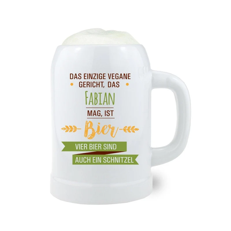Wunschkrug "Schnitzel" mit deinem Namen