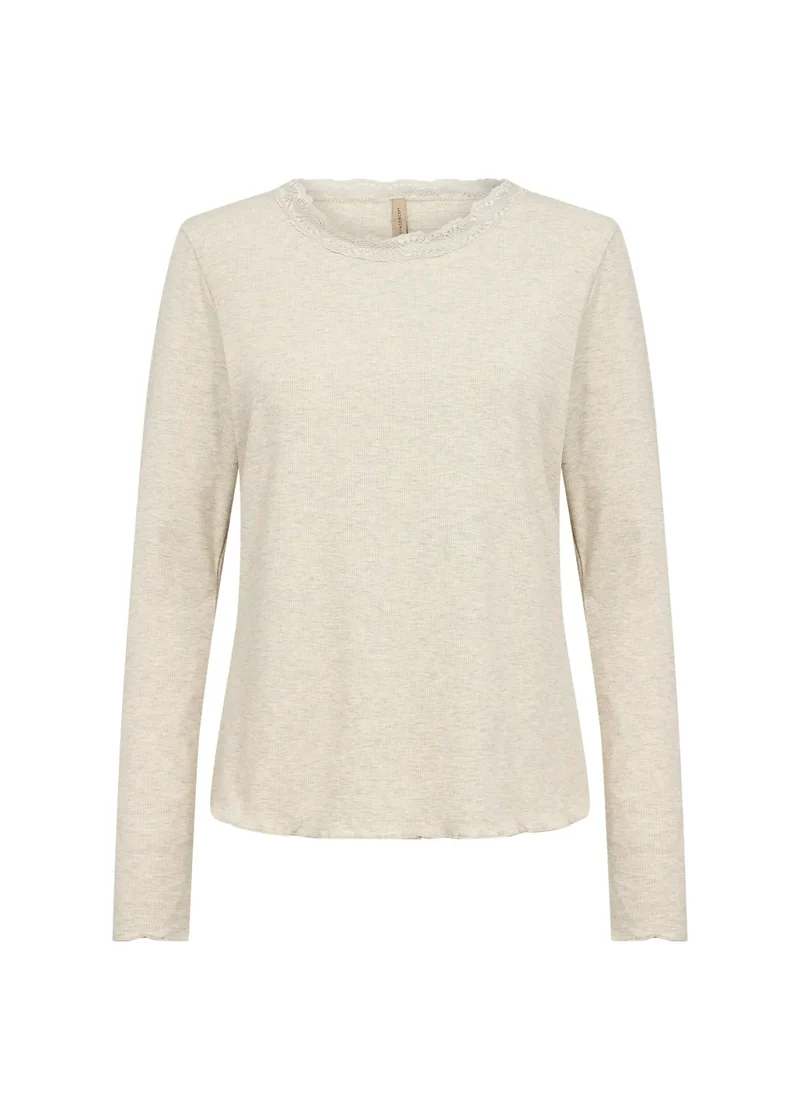 Ripp-Langarmshirt aus Baumwollmix