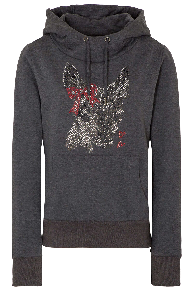 Damen Trachten Kapuzenpullover mit Applikation