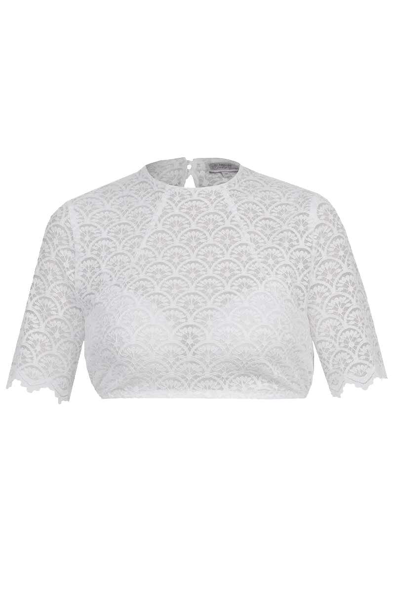 Dirndlbluse mit halblangen Ärmeln