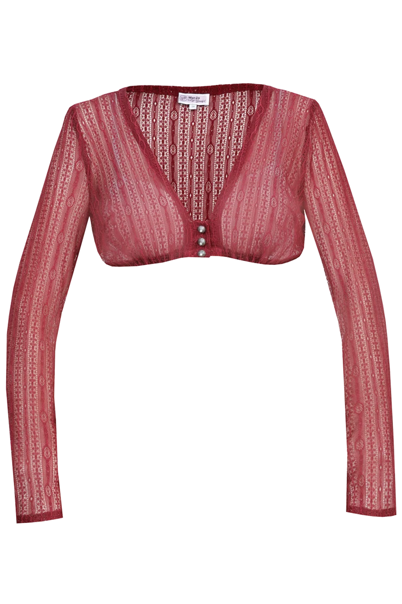 Dirndlbluse aus Spitze mit langen Ärmeln