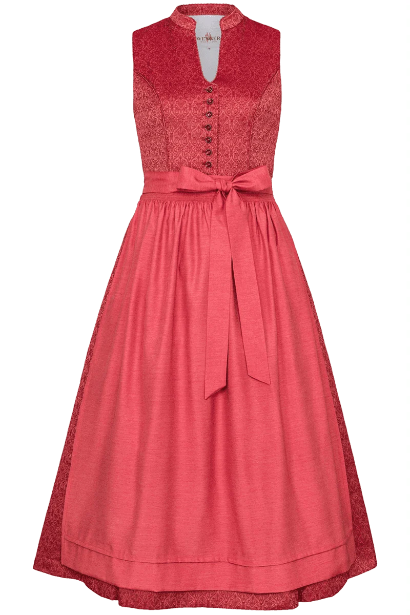Dirndl mit hochgeschlossenem Ausschnitt lang