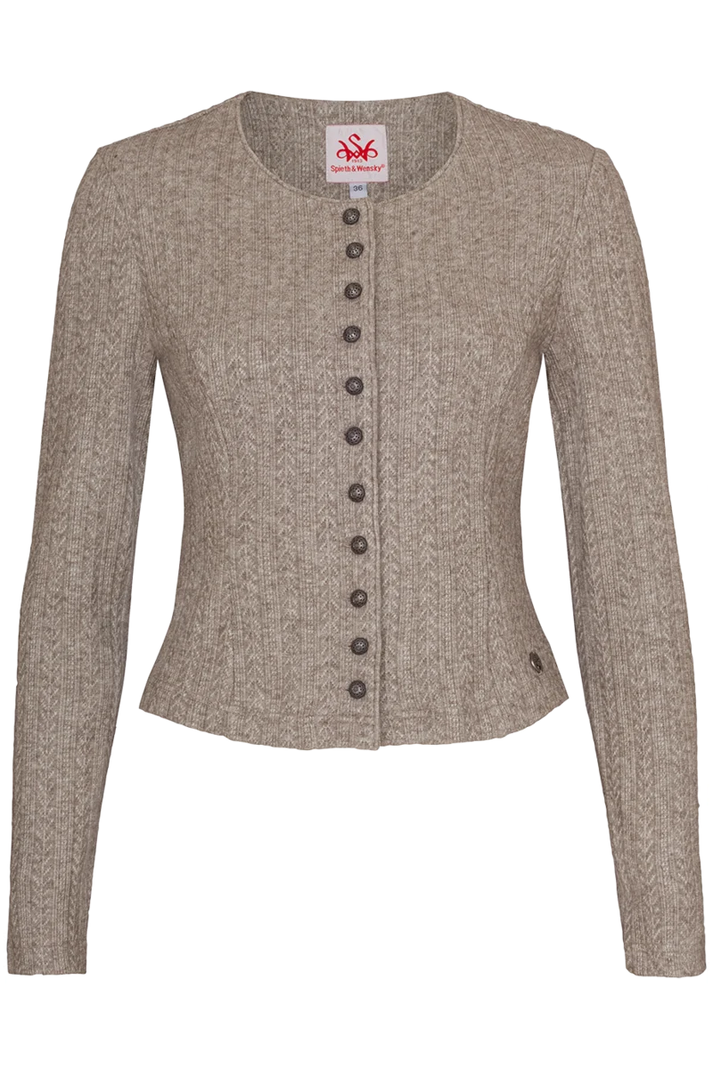 Damen Dirndljacke Zopfstrick