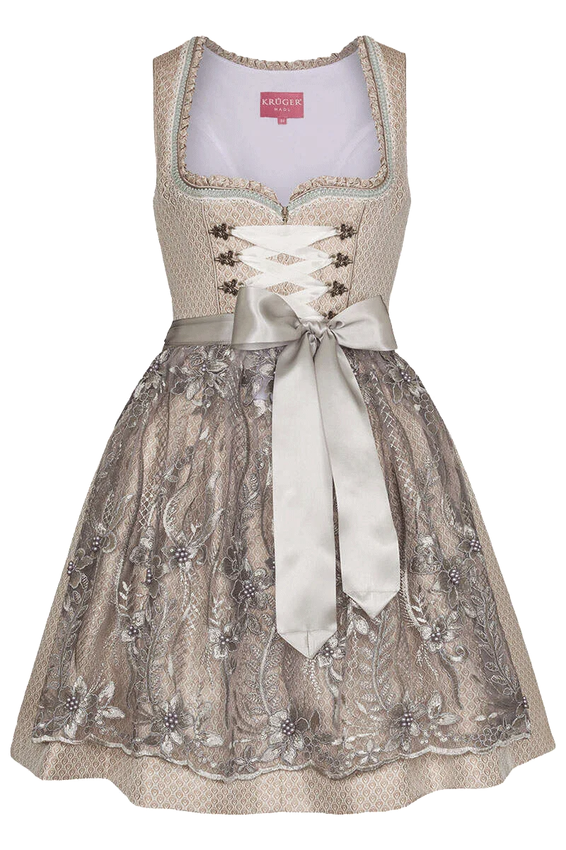 Mini-Dirndl mit Spitzenschürze