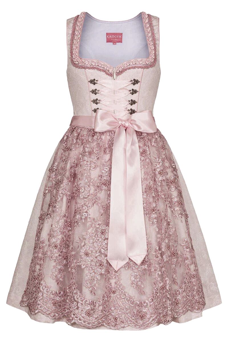 Mini-Dirndl mit Spitzenschürze