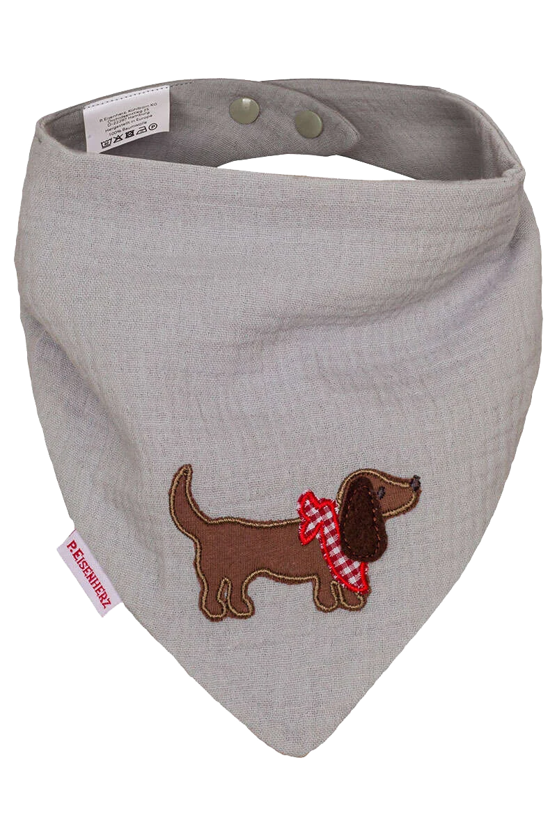 Babyhalstuch Dackel mit Druckverschluss