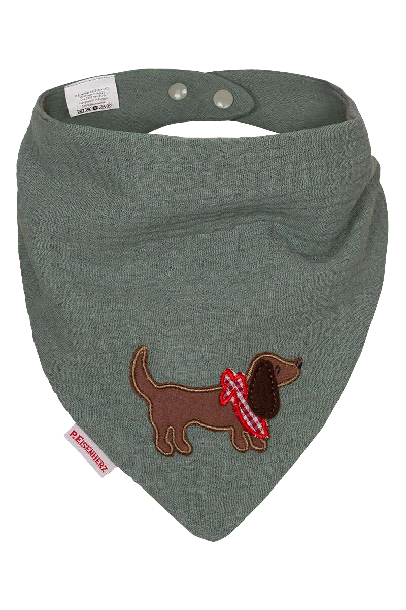 Babyhalstuch Dackel mit Druckverschluss