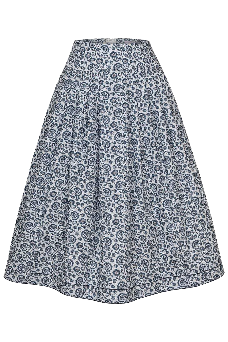 Trachtenrock midi mit Blumenmuster