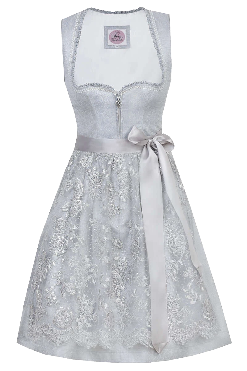 Mini-Dirndl mit Spitzenschürze