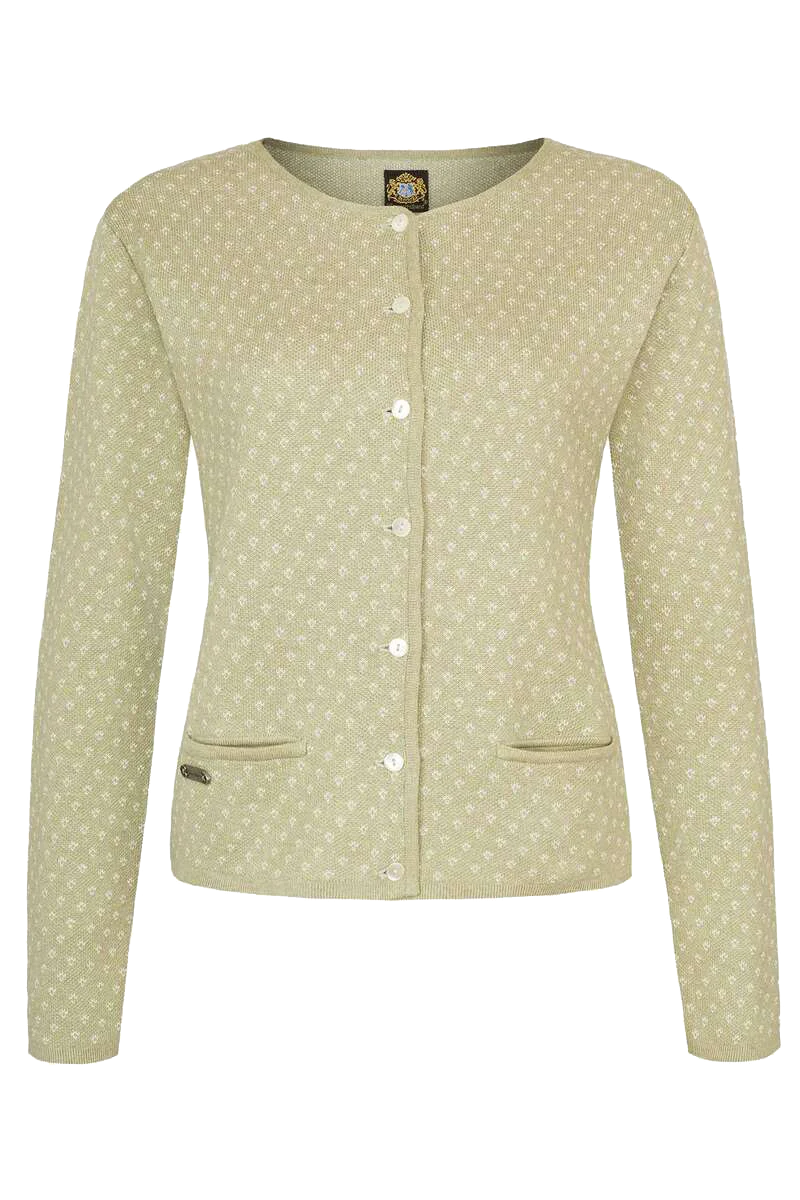 Damen Trachtenstrickjacke mit Perlmutt-Knöpfen