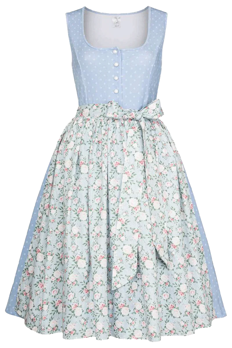 Dirndlbaumwollkleid midi