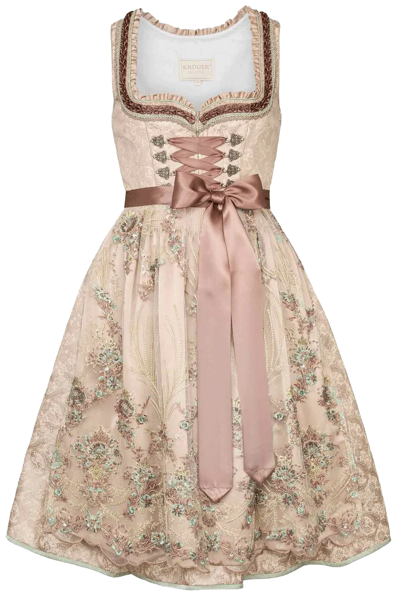 Dirndl Midi mit transparenter Schürze