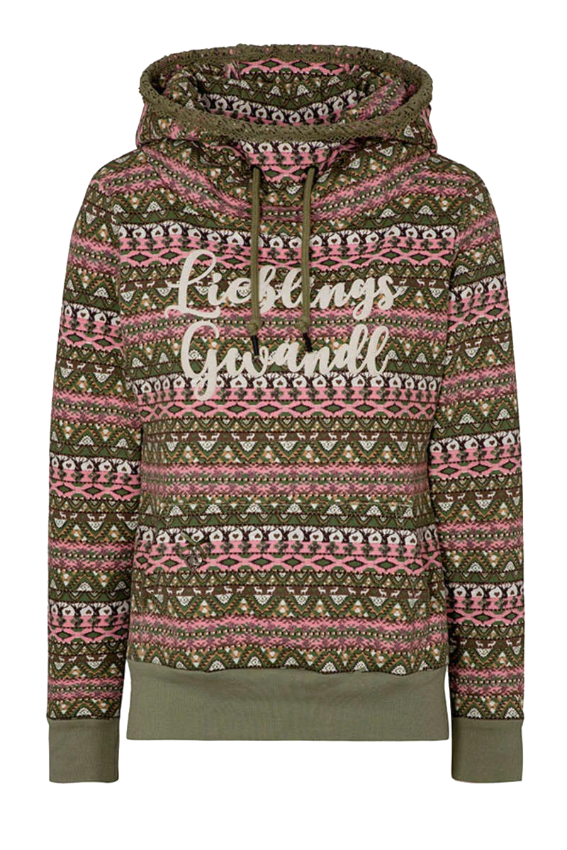 Damen Trachtenpullover mit Kapuze 'Lieblings-Gwandl'