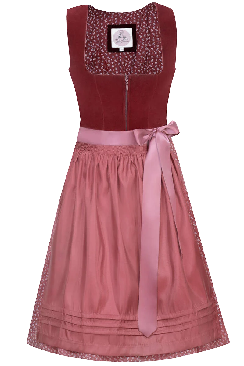 Midi-Dirndl mit Samtoberteil