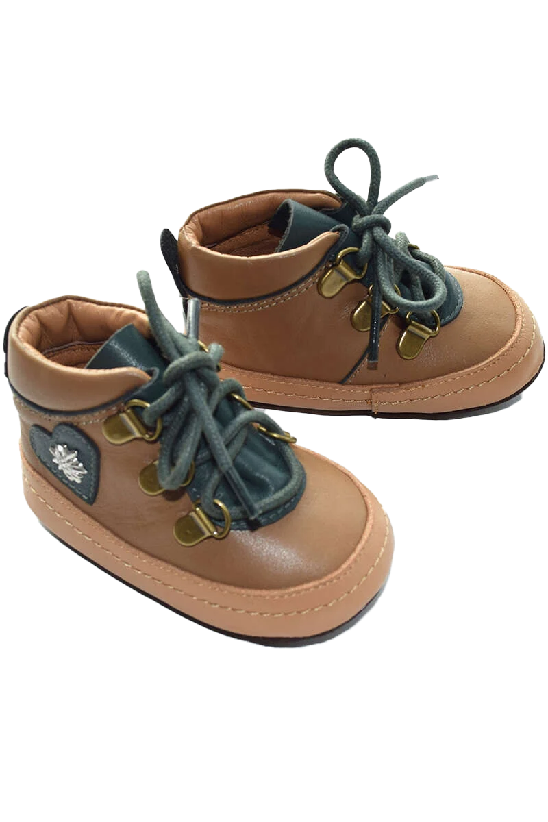 Baby Trachten-Schuhe mit Herz und Edelweiß