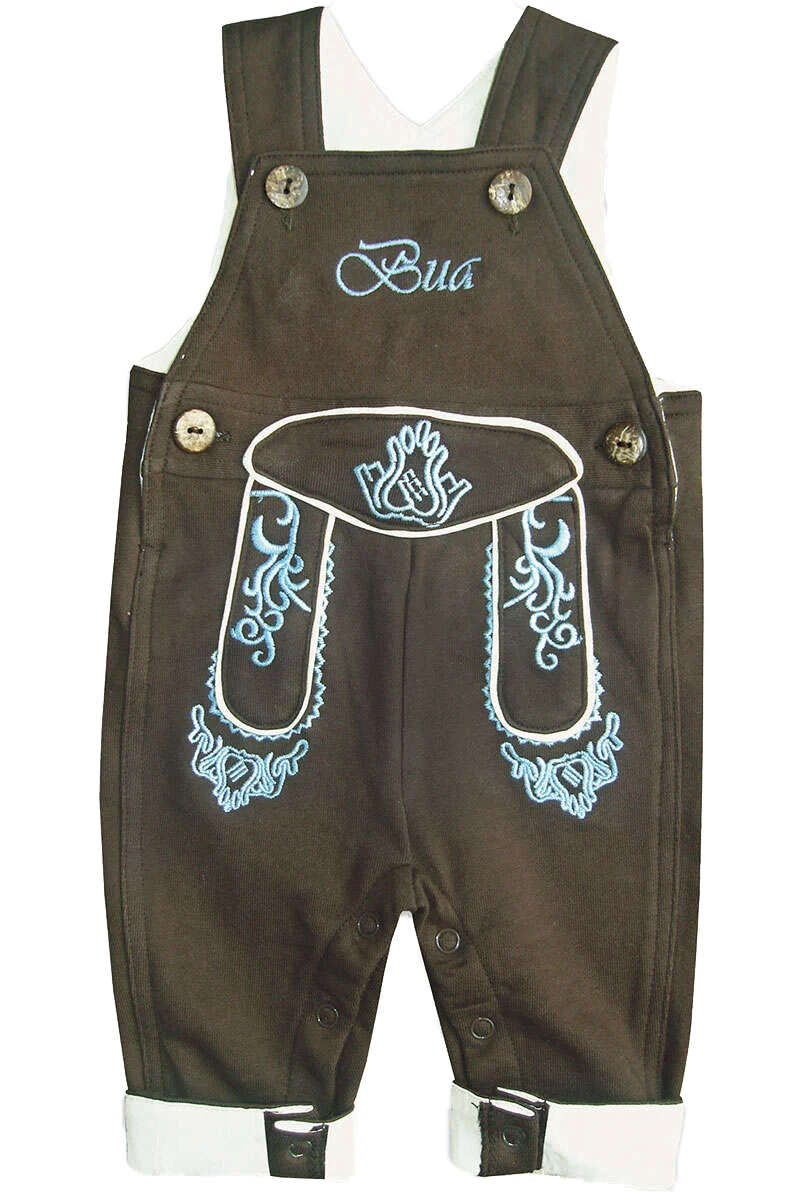 Baby-Latzhose im Lederhosen-Stil