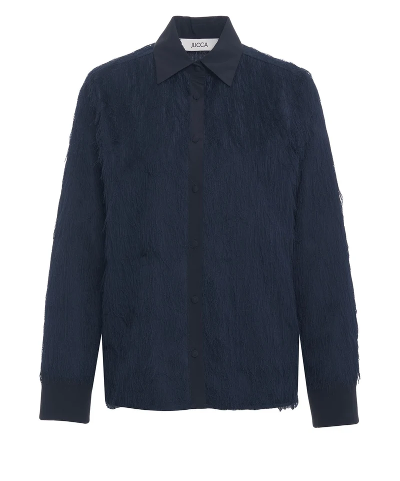 Blusa con dettagli di frange