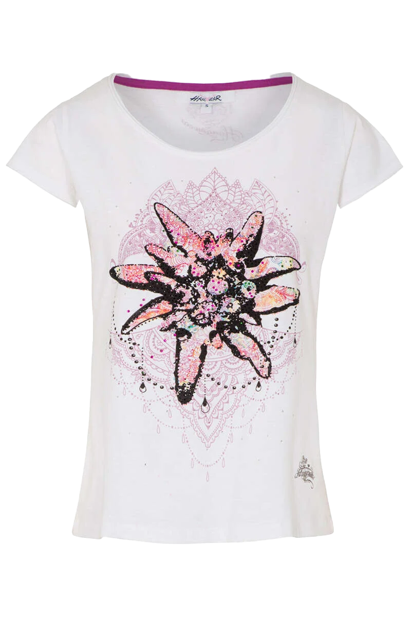 Damen T-Shirt mit Edelweiß