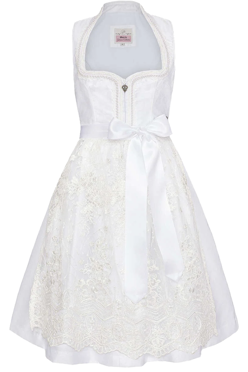 Brautdirndl Schneewittchenkragen Midi