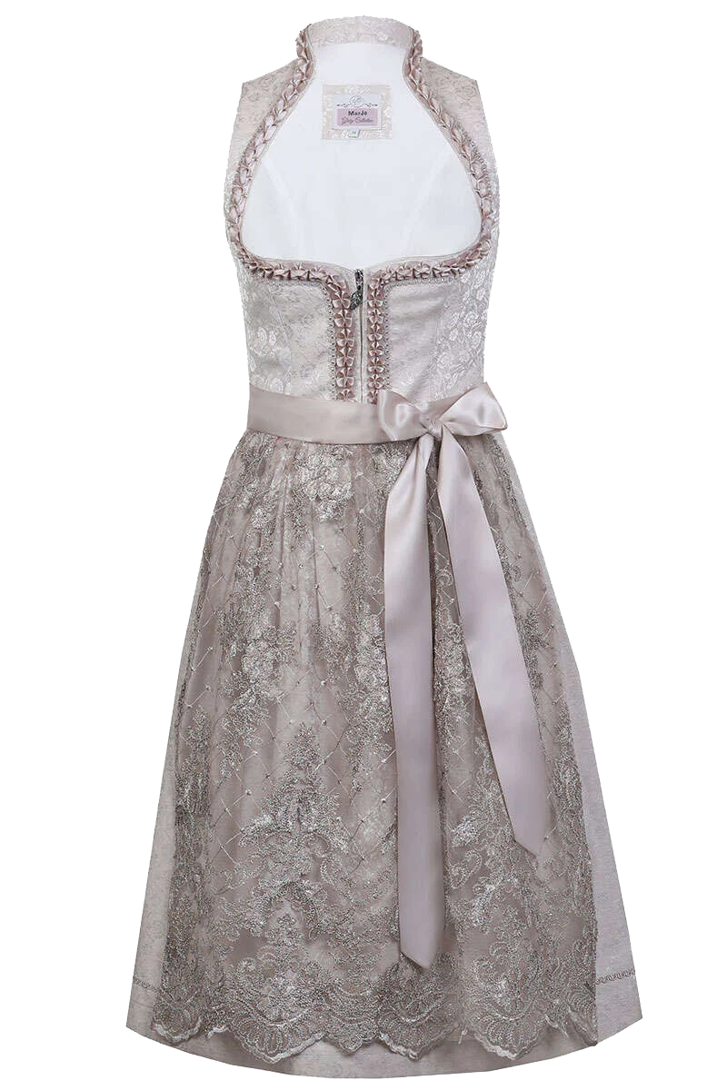 Midi-Dirndl mit Spitzenschürze