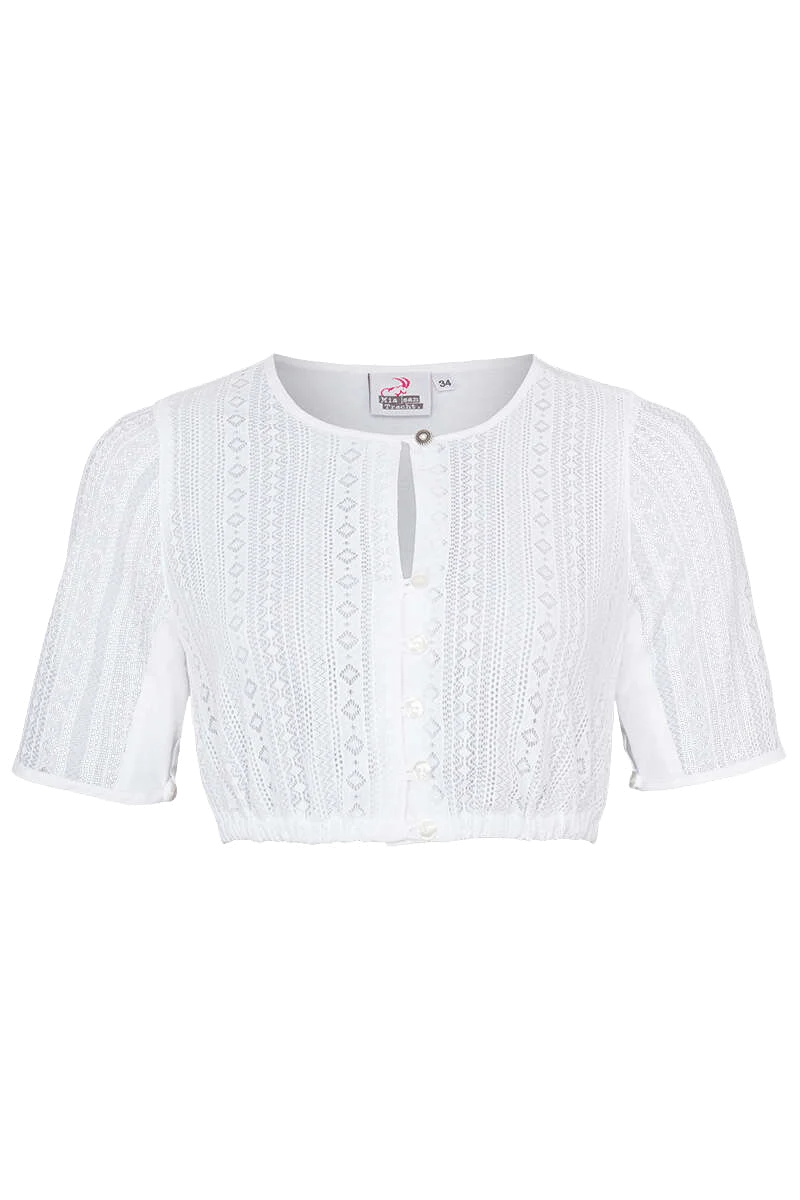 Damen Dirndl Bluse kurzarm
