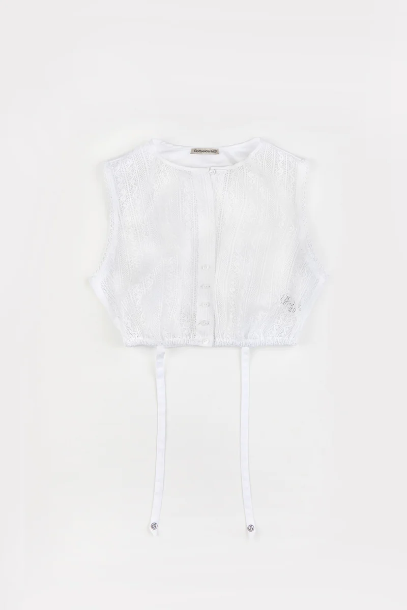 Gottseidank Dirndlbluse Bijoux weiß