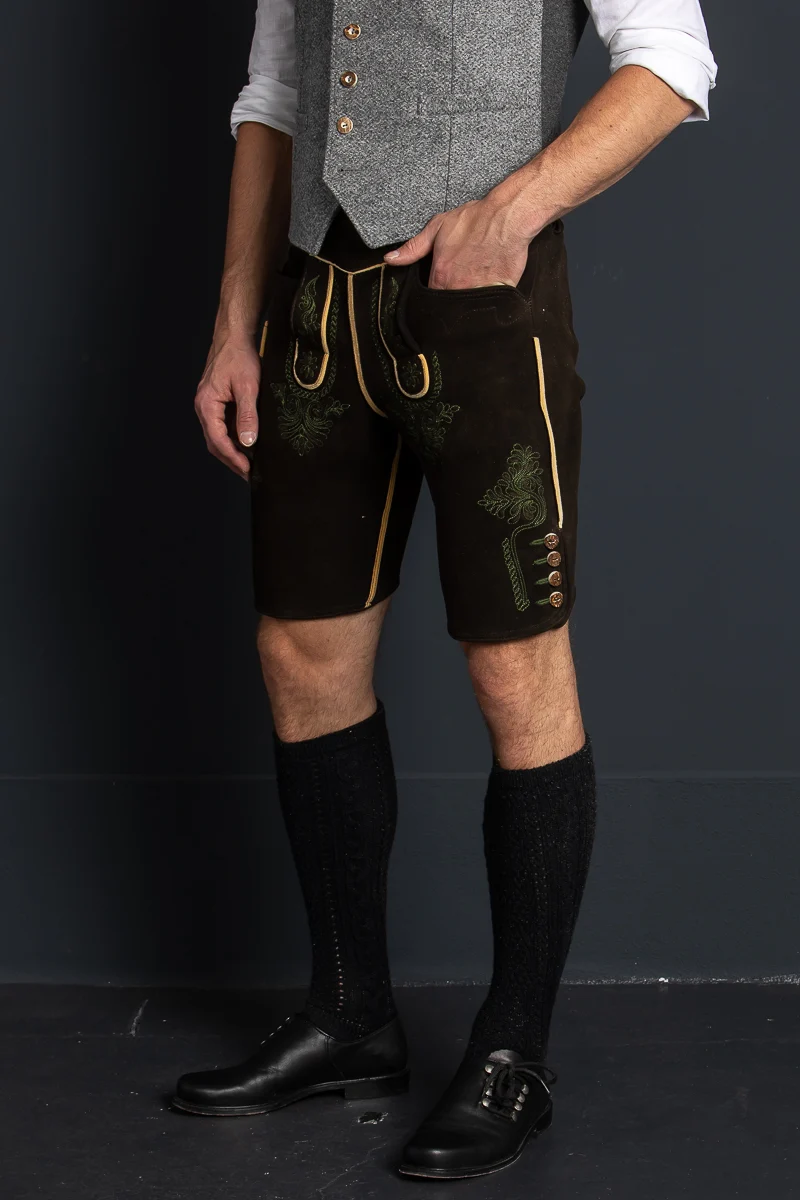 Kurze Meindl Hirschlederhose Ebensee ahorn
