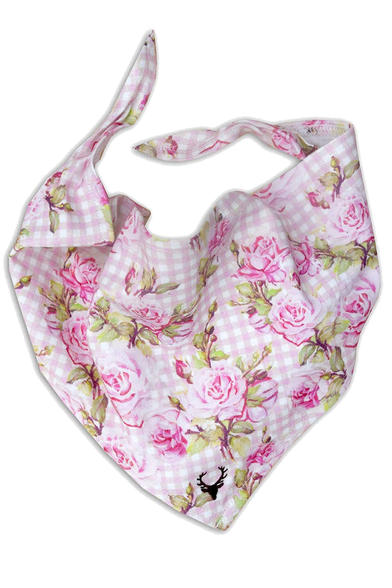 Mädchen Trachten Kopftuch Halstuch mit Blumenprint