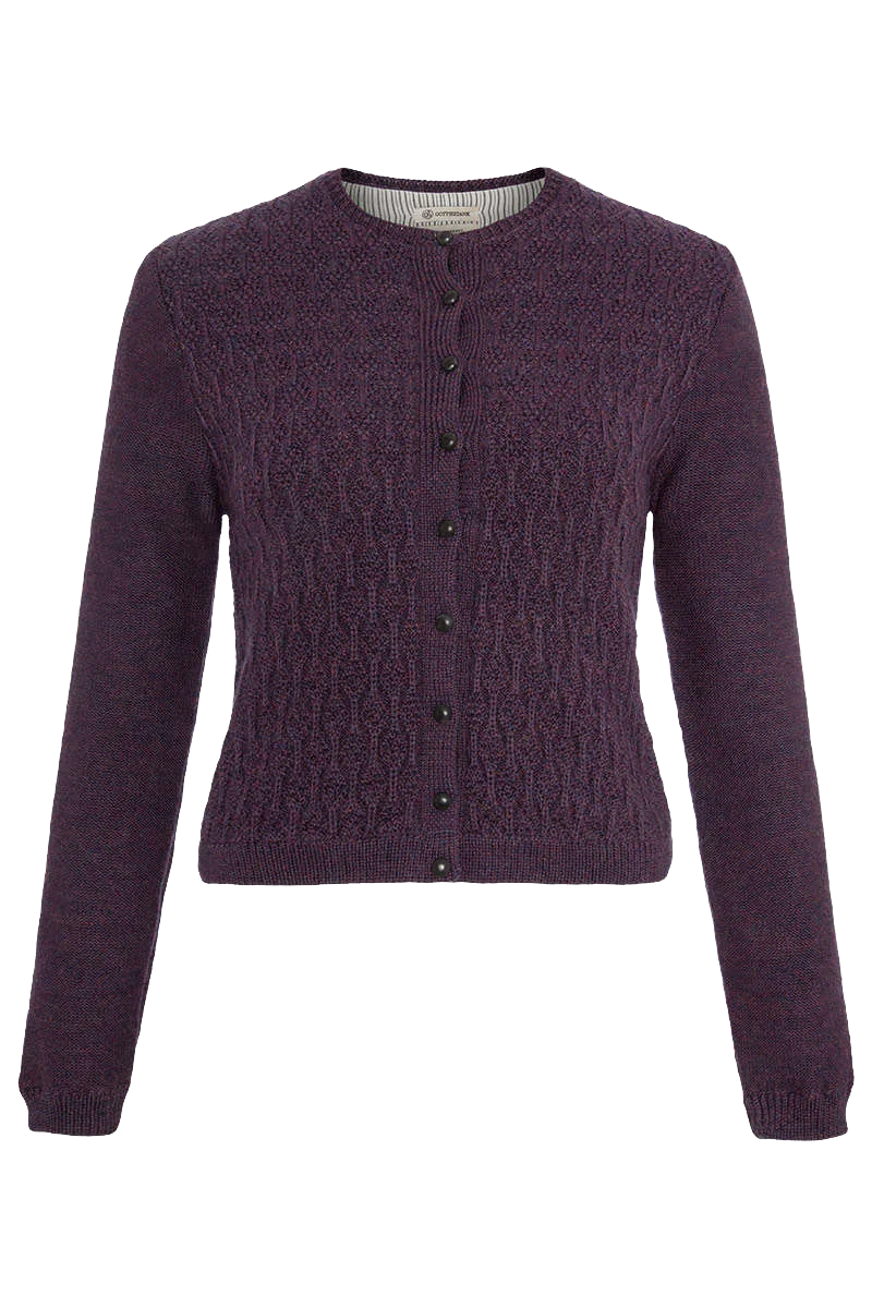 Dirndlstrickjacke kurz mit Zopfmuster