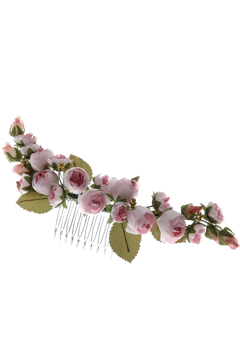Trachten-Haarkamm mit Blumen goß